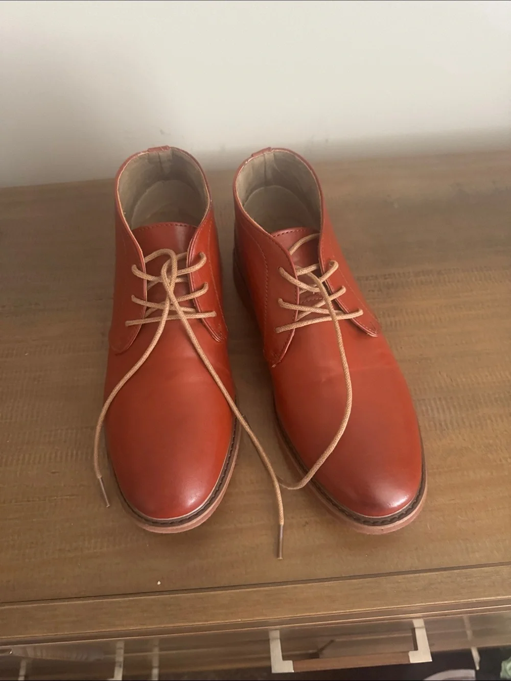 Deer Stags Red Kids Dress Chukka Shoes